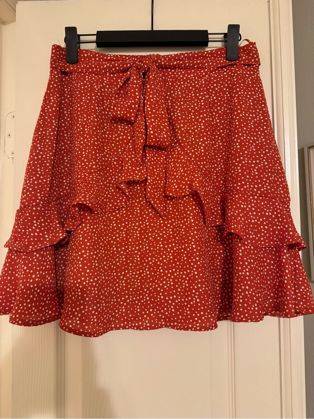 Altar'd State Red Polka Dot Ruffle Skirt